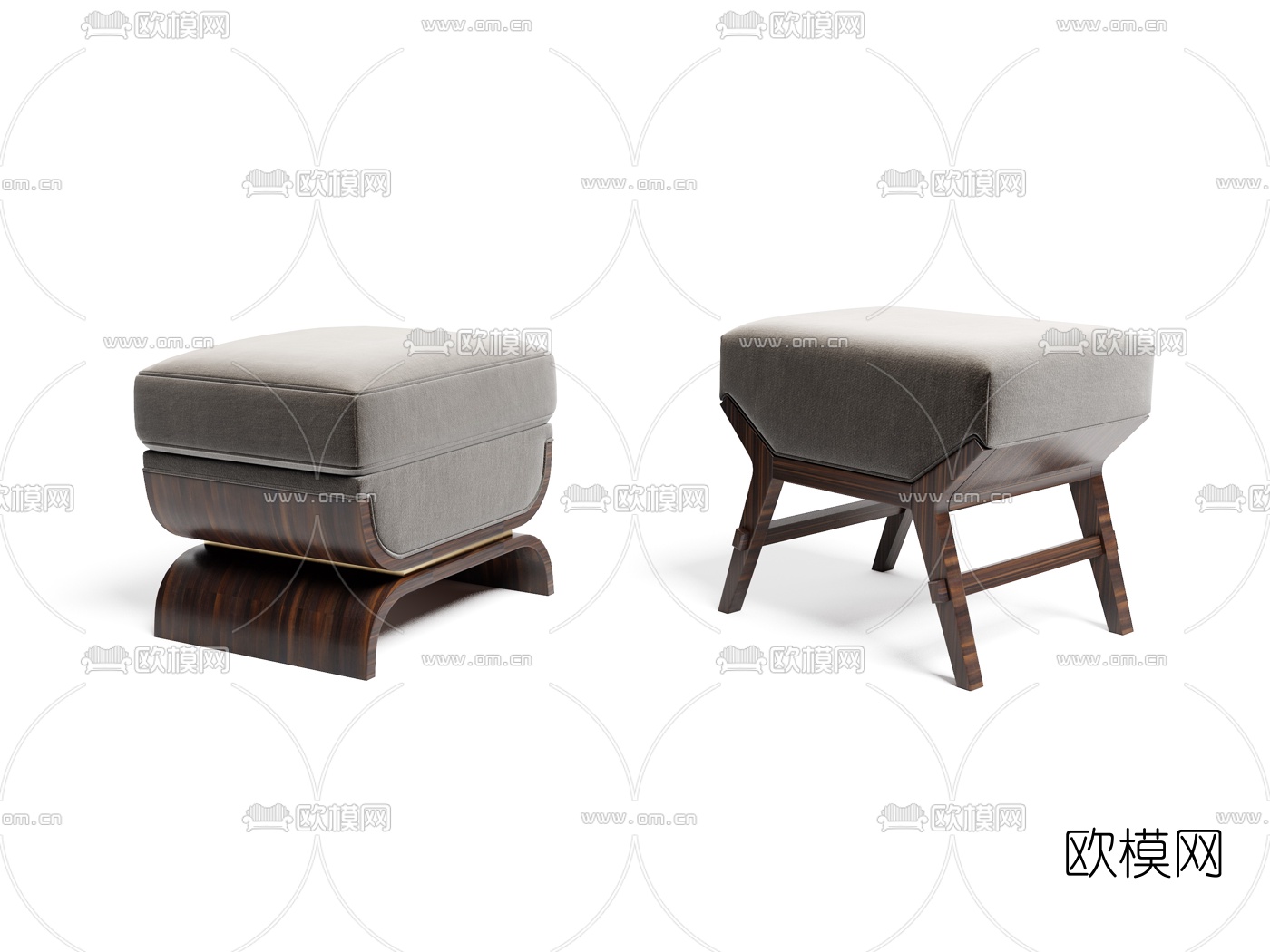 现代布艺凳子3d模型下载