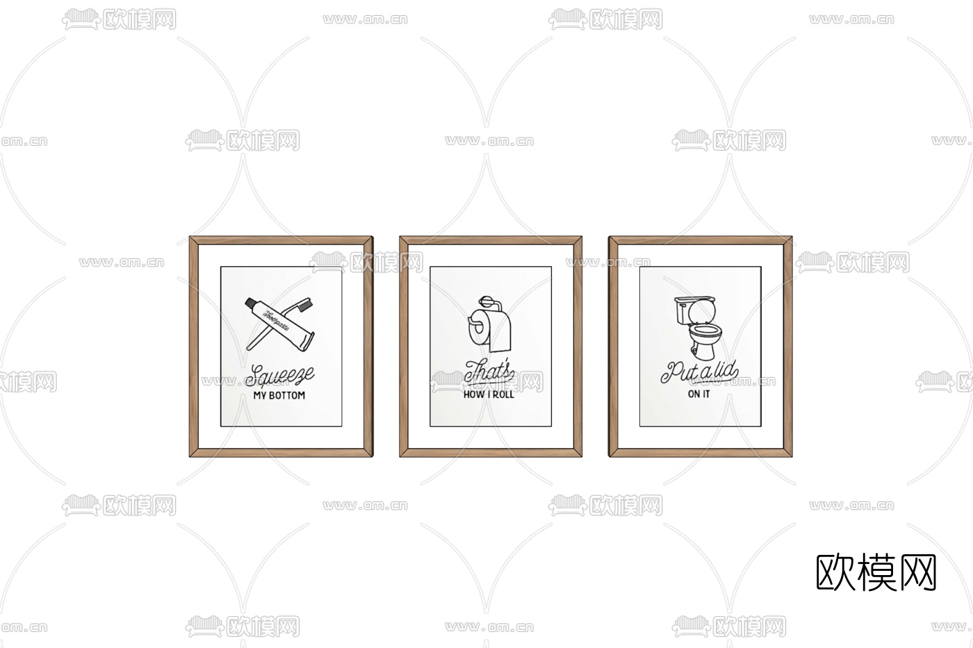 北欧马桶装饰画免费su模型下载