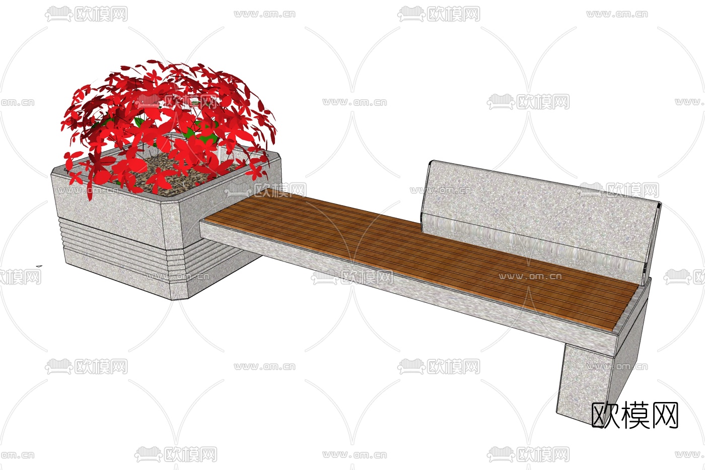 现代公用椅免费su模型下载