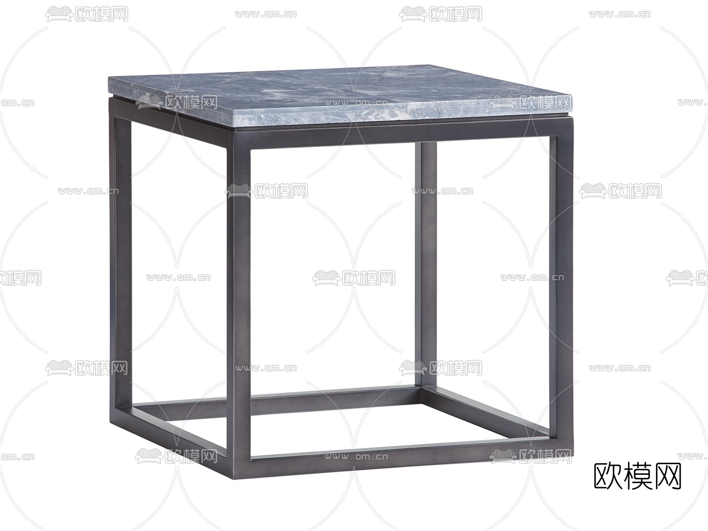 手取网 现代大理石方形边几3d模型下载