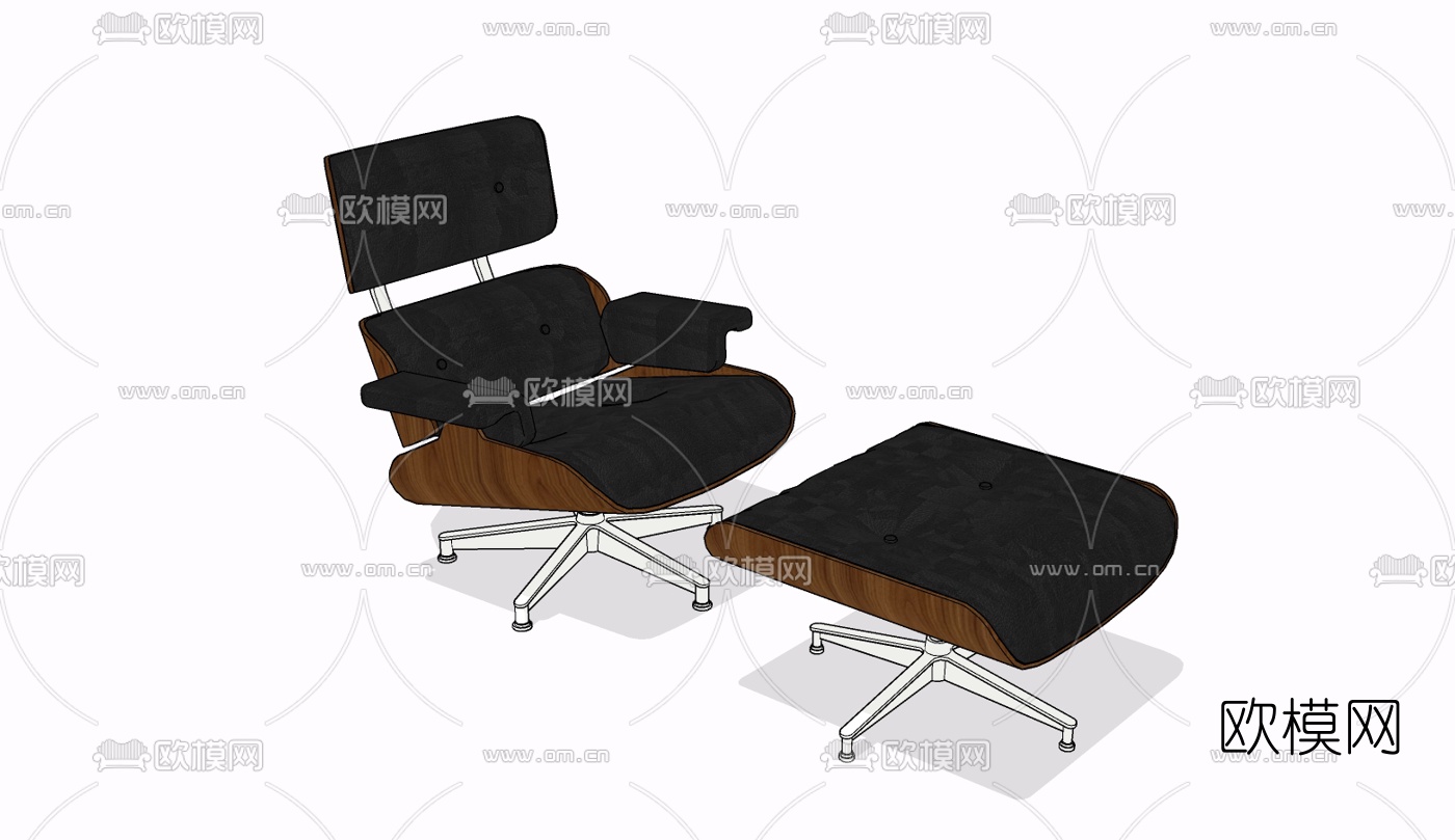 现代布艺休闲沙发免费su模型下载