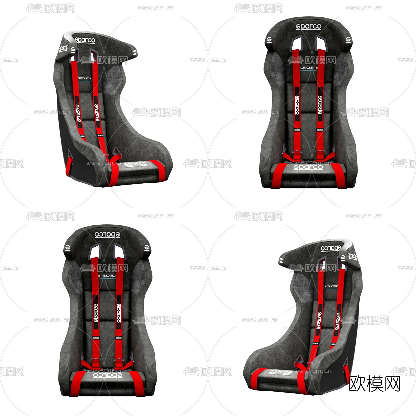 现代赛车座椅3d模型