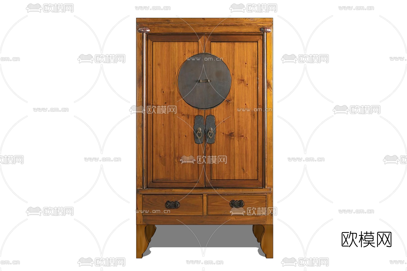 中式衣柜免费su模型下载