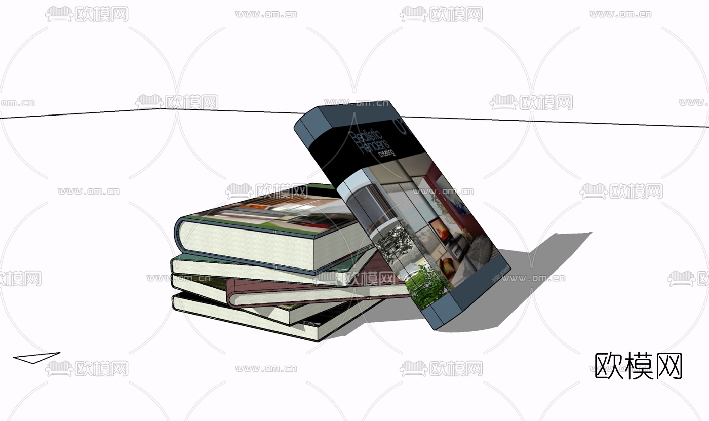 现代书籍免费su模型下载