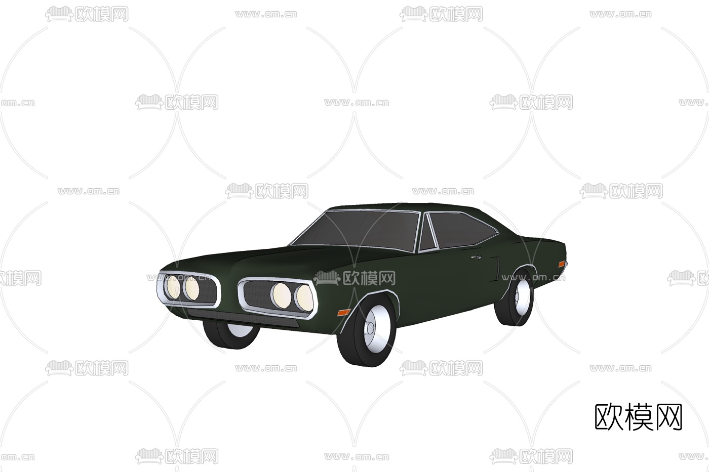 现代广告车免费su模型下载