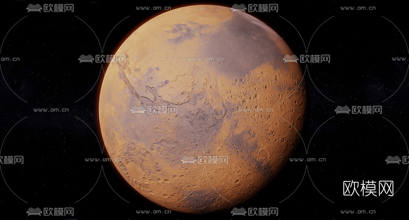 现代火星星球模型3d模型下载（渲染图3）