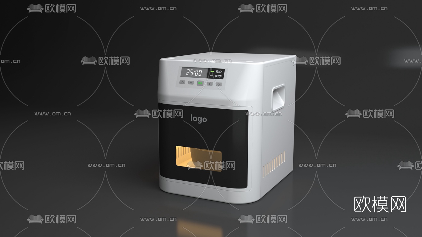 现代烧菜机电磁炉3d模型下载（渲染图1）