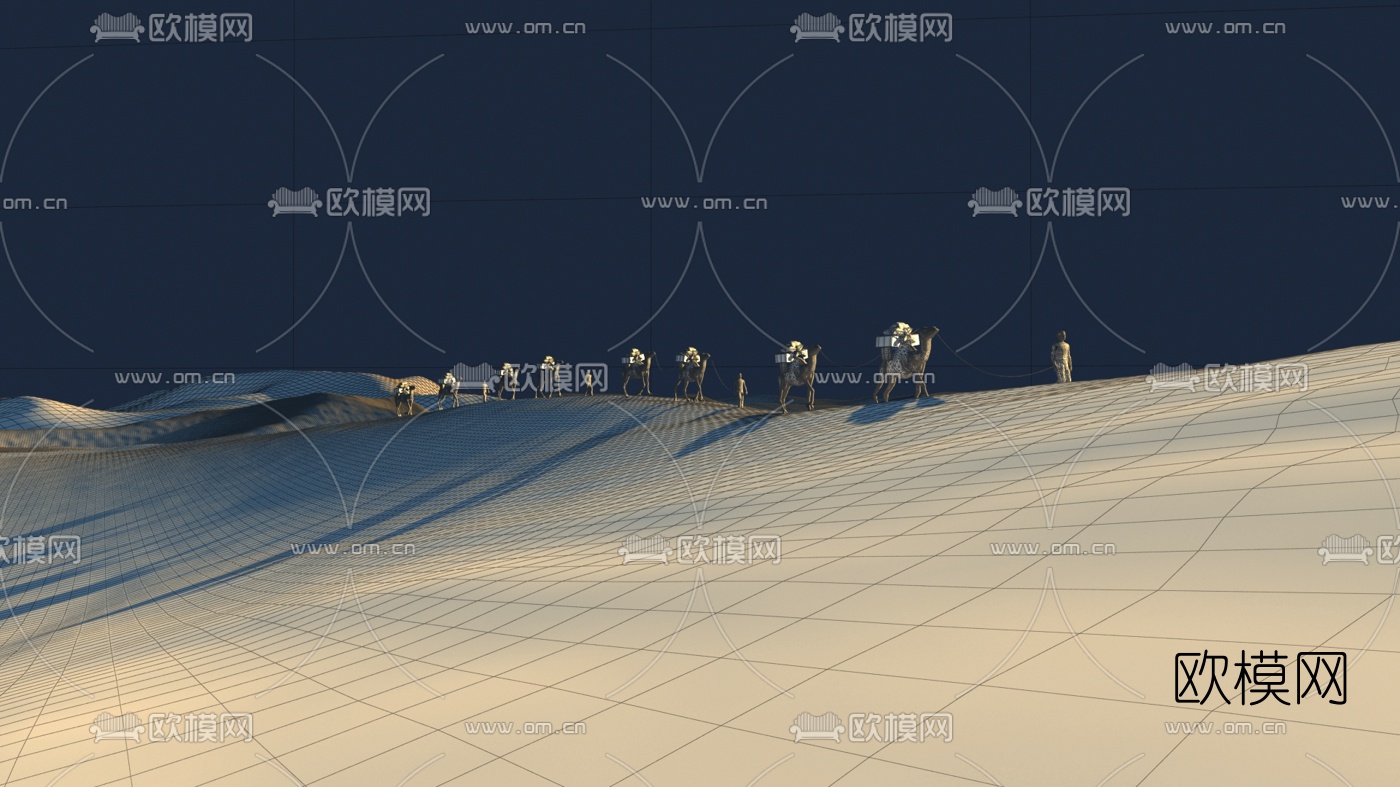 现代沙漠骆驼3d模型下载（渲染图4）
