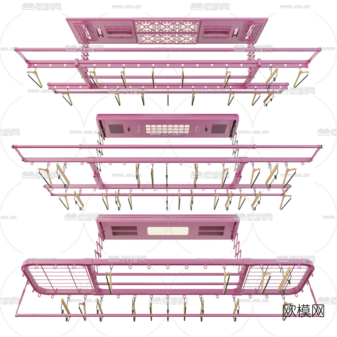 现代自动晾衣架3d模型下载
