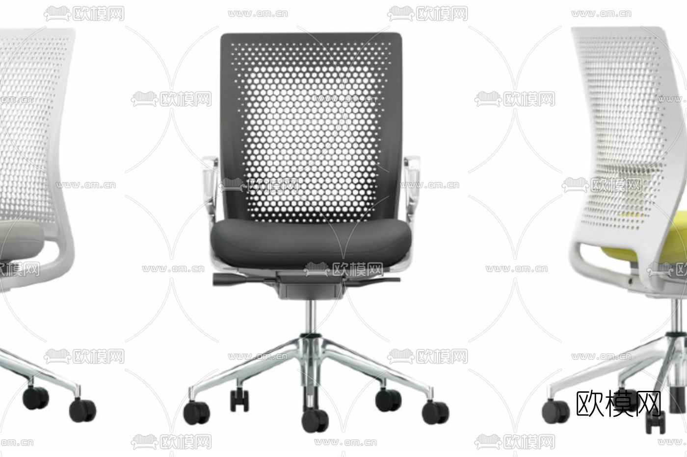 现代旋转办公椅免费su模型下载
