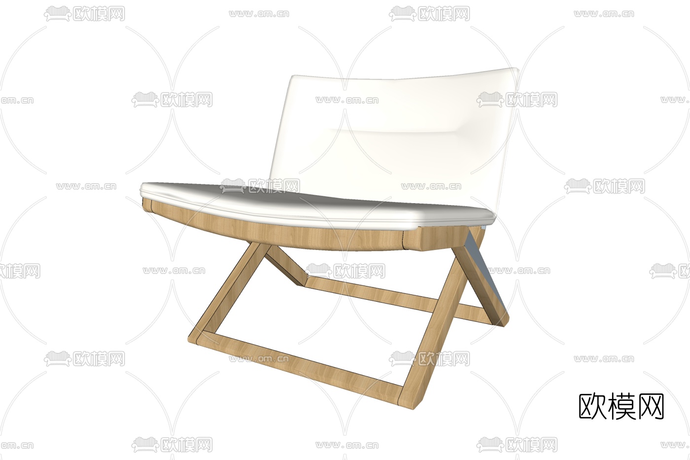 现代布艺休闲椅免费su模型-免费3dmax模型库-欧模网