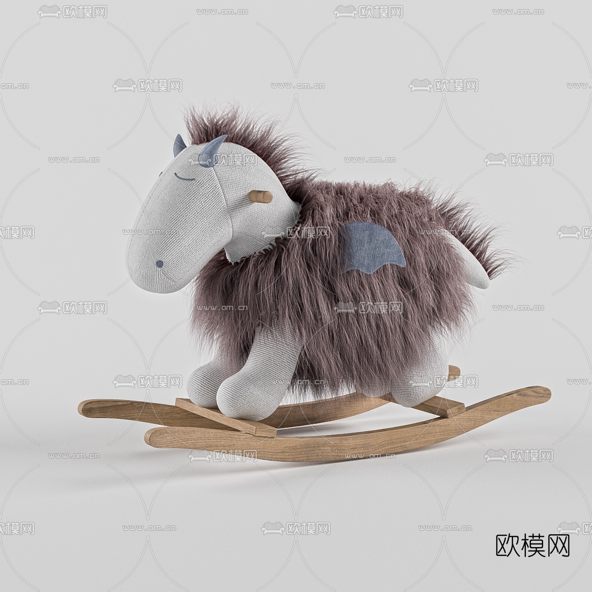 北欧儿童木马3d模型下载（渲染图1）