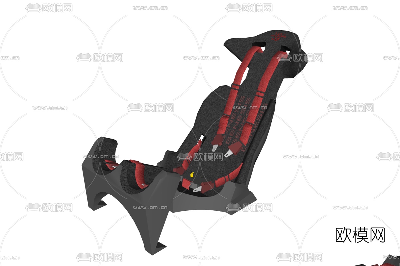 现代皮革按摩椅免费su模型下载