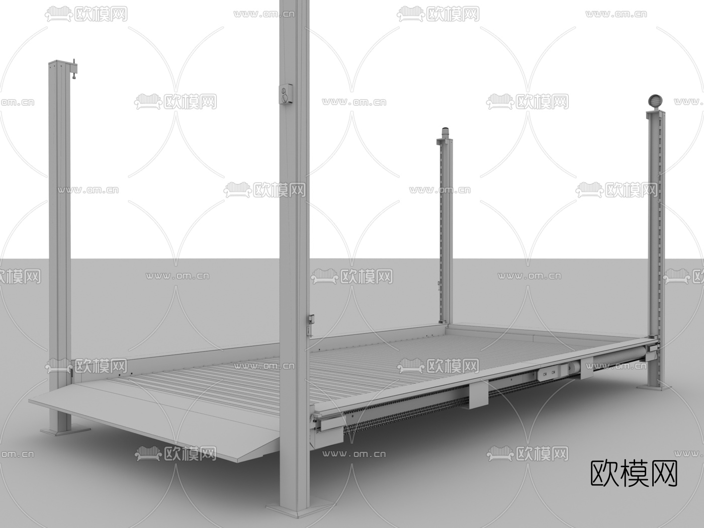 工业风机械传送带3d模型