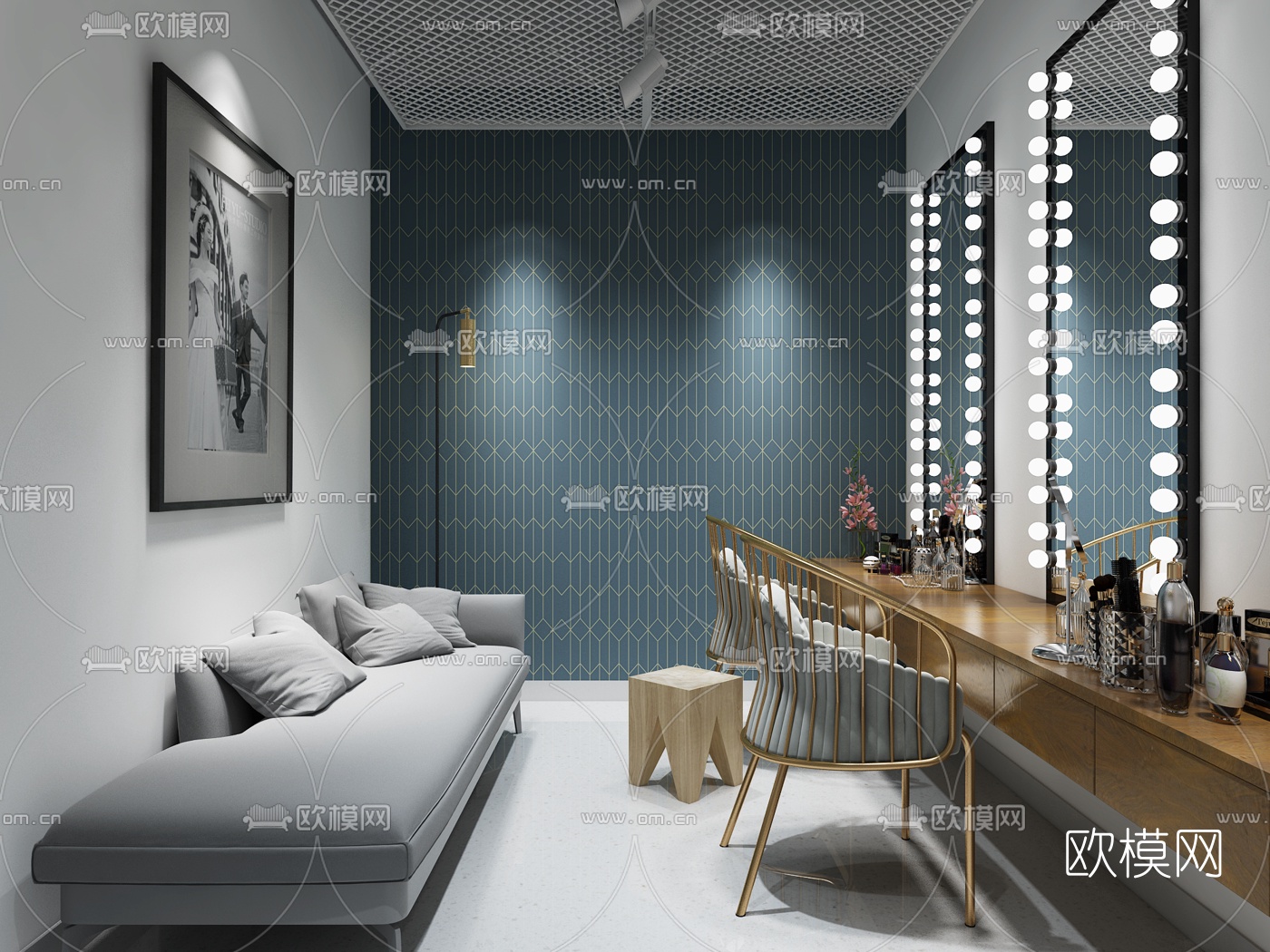 现代婚纱摄影工作室3d模型下载（渲染图5）