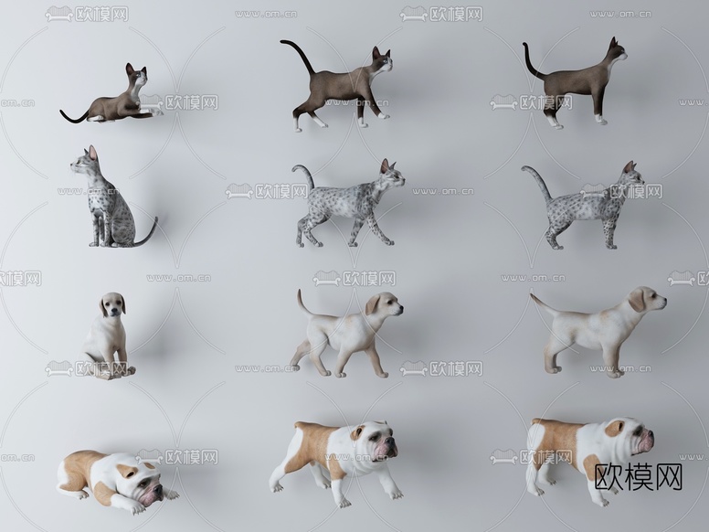 现代动物3d模型下载(渲染图2)