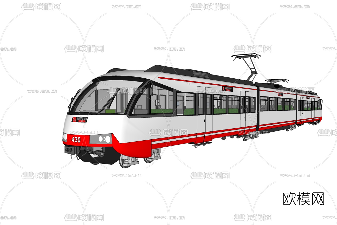 现代城市轻轨免费su模型下载