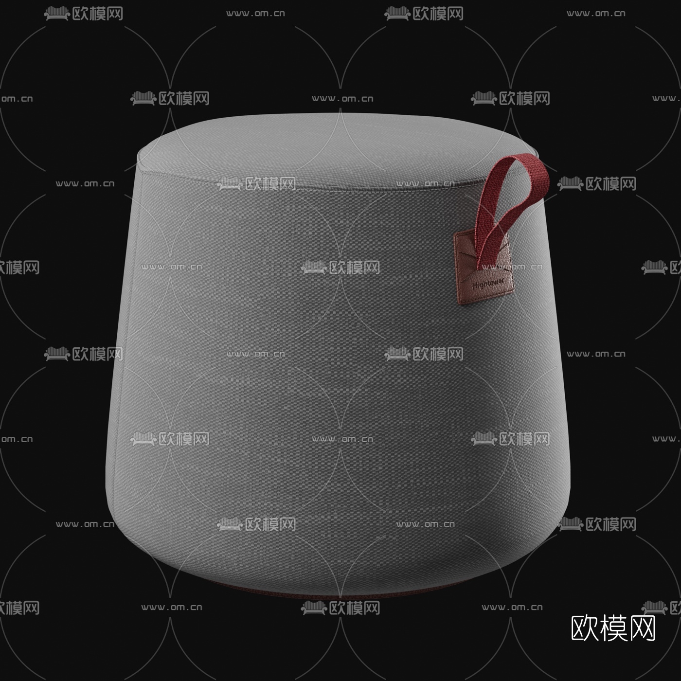 现代布艺凳子3d模型下载（渲染图2）