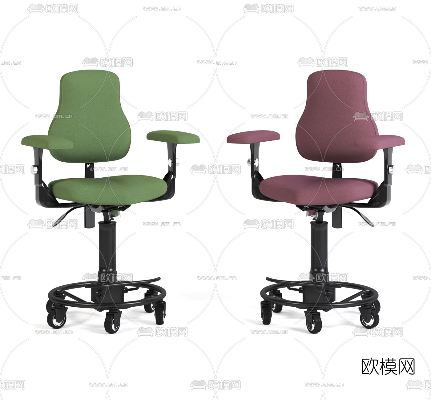 工业风职员椅办公椅3d模型下载
