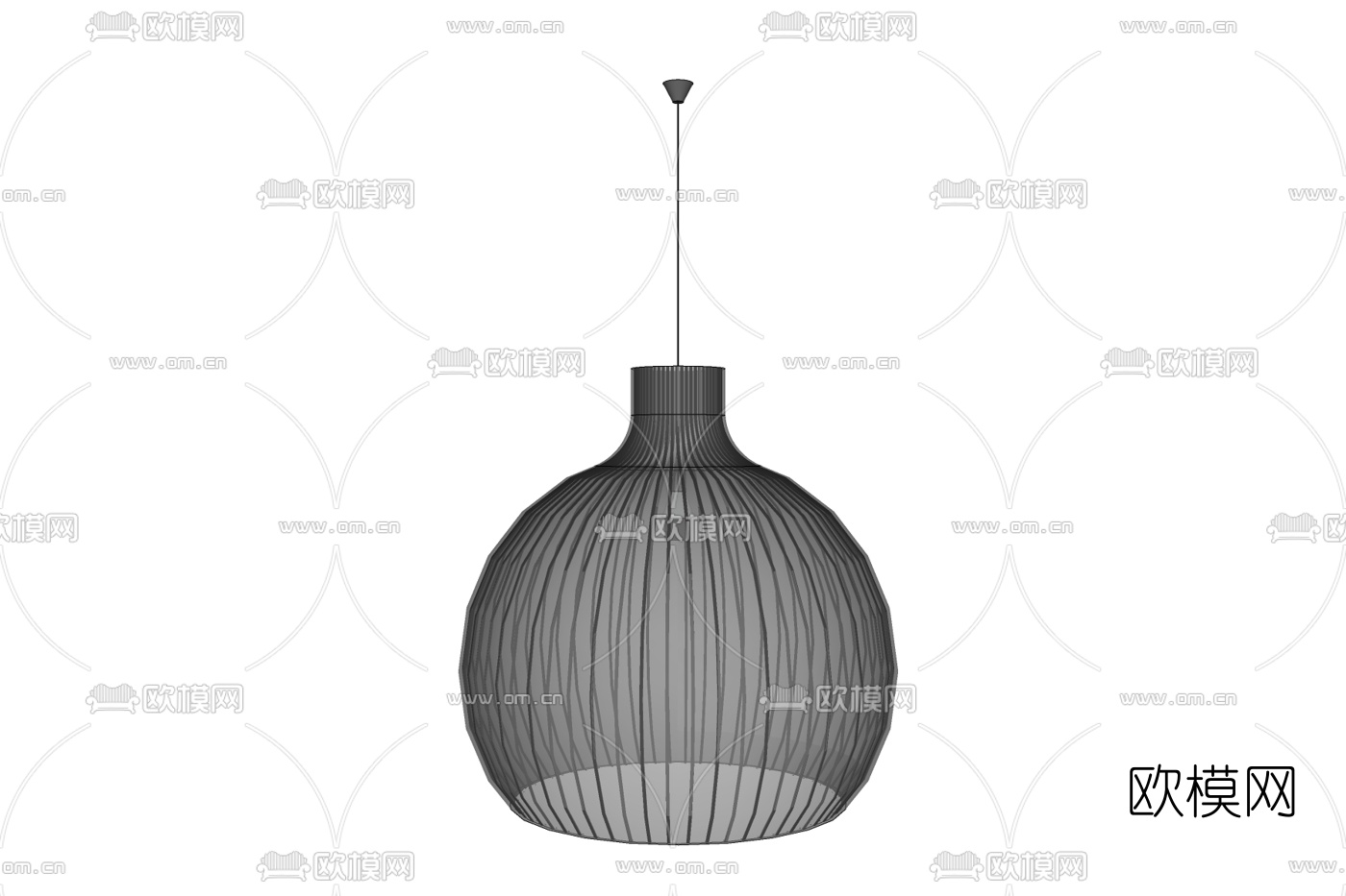 工业风金属吊灯免费su模型下载