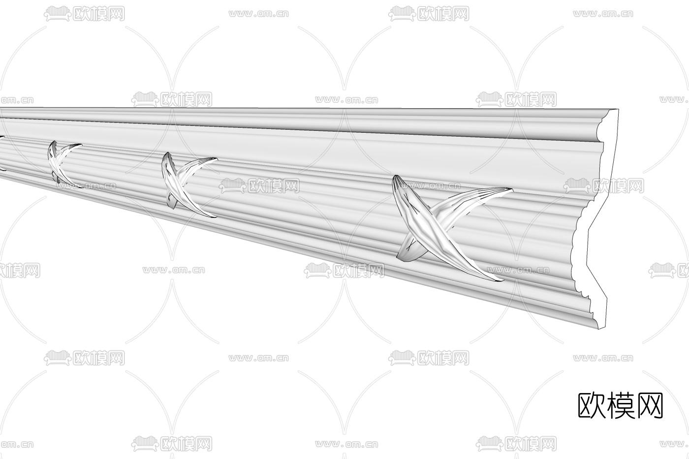 简欧石膏线条免费su模型下载