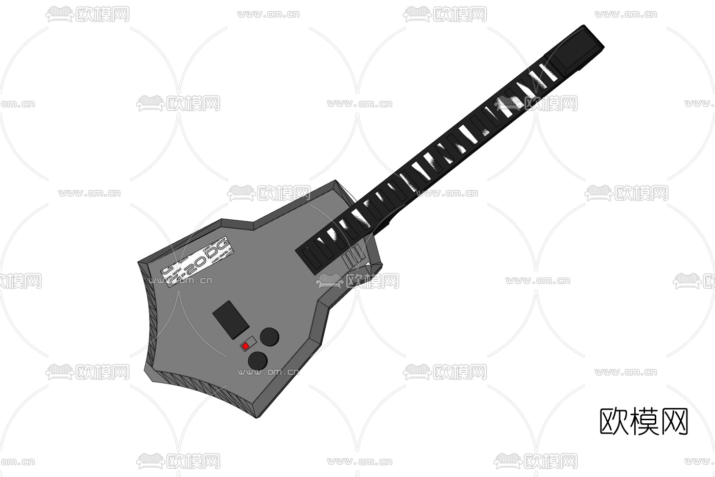 现代电子吉他免费su模型下载