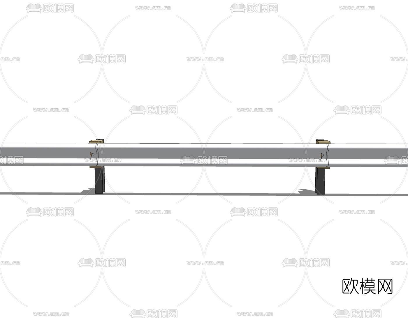 现代公路护栏免费su模型下载