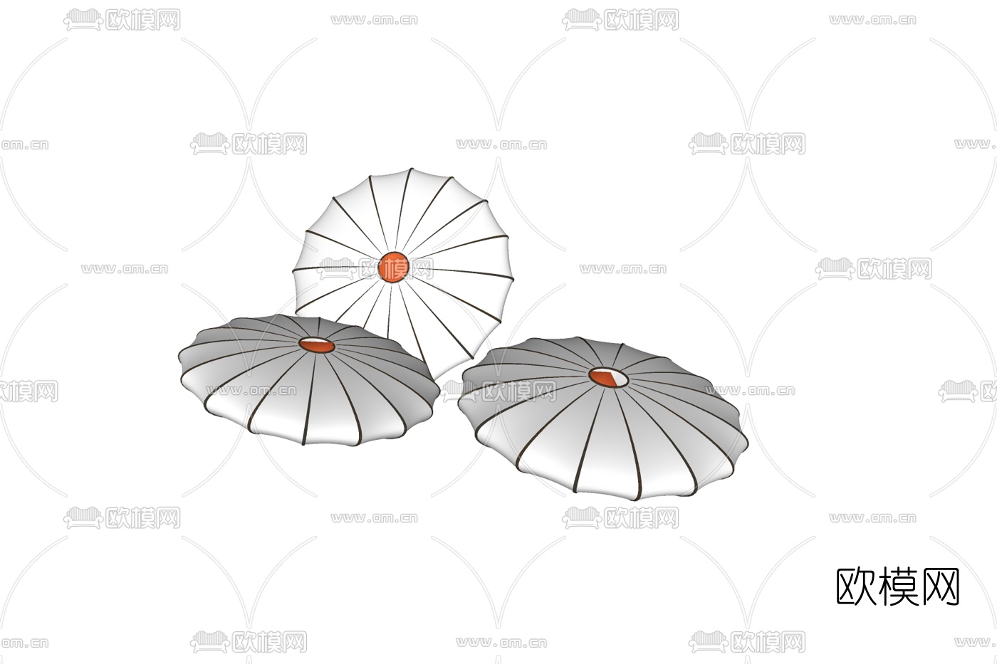 现代雨伞挂件免费su模型下载