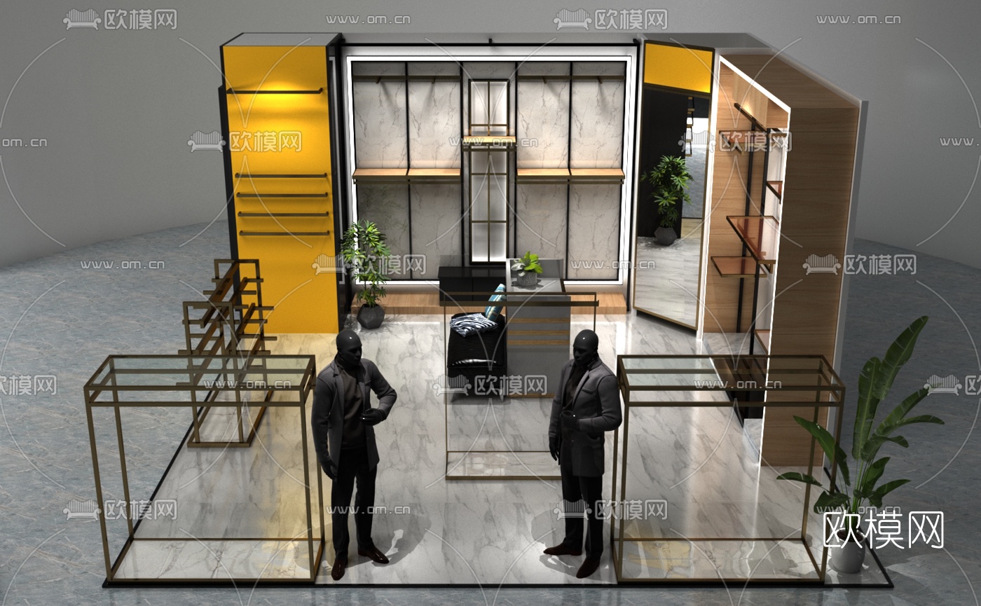 现代服装店免费3d模型