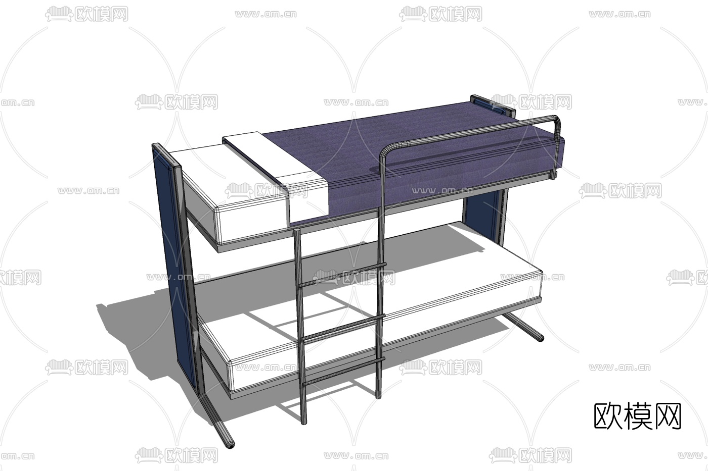 现代上下床免费su模型下载