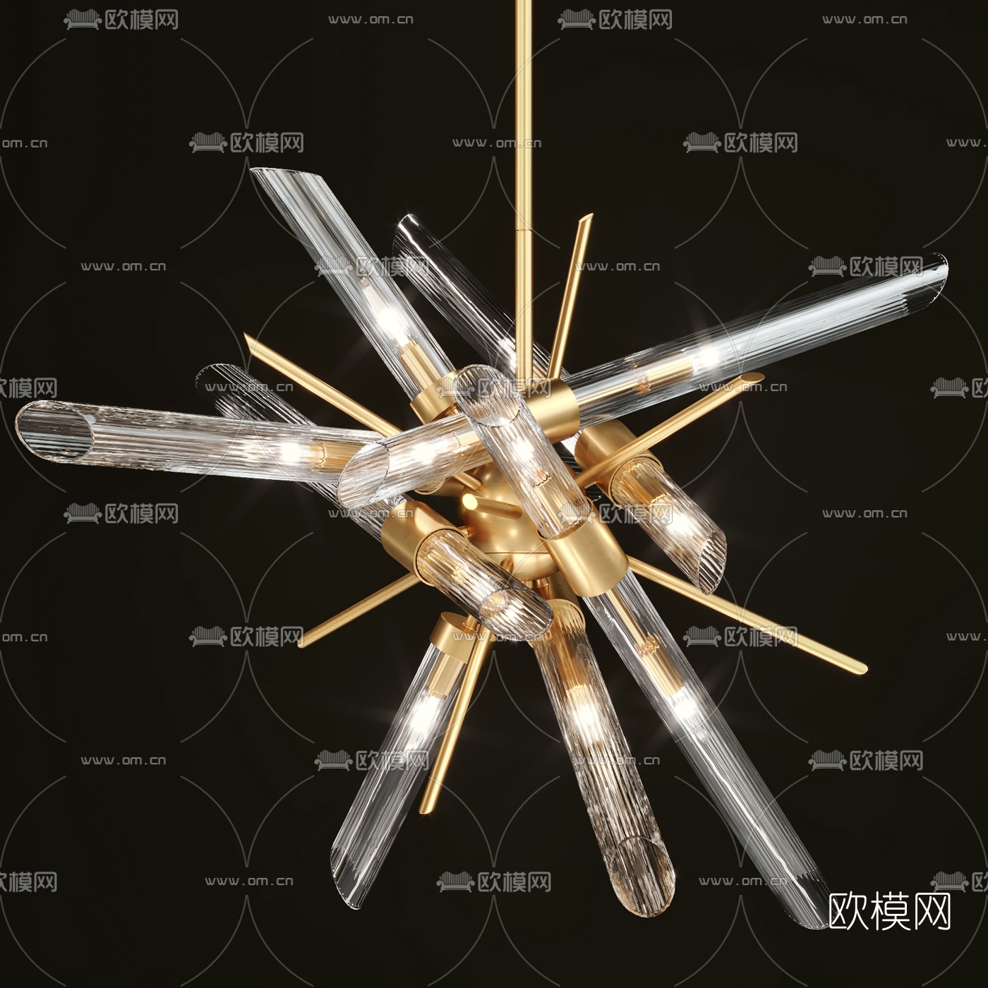 北欧金属吊灯3D模型