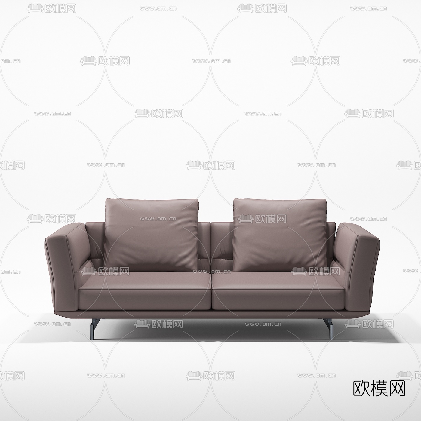 现代布艺转角沙发3d模型