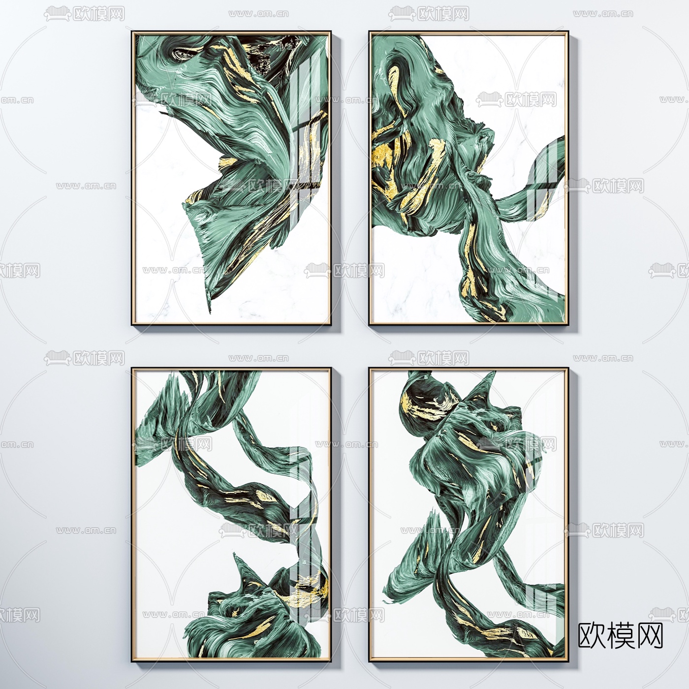 现代创意装饰画3d模型