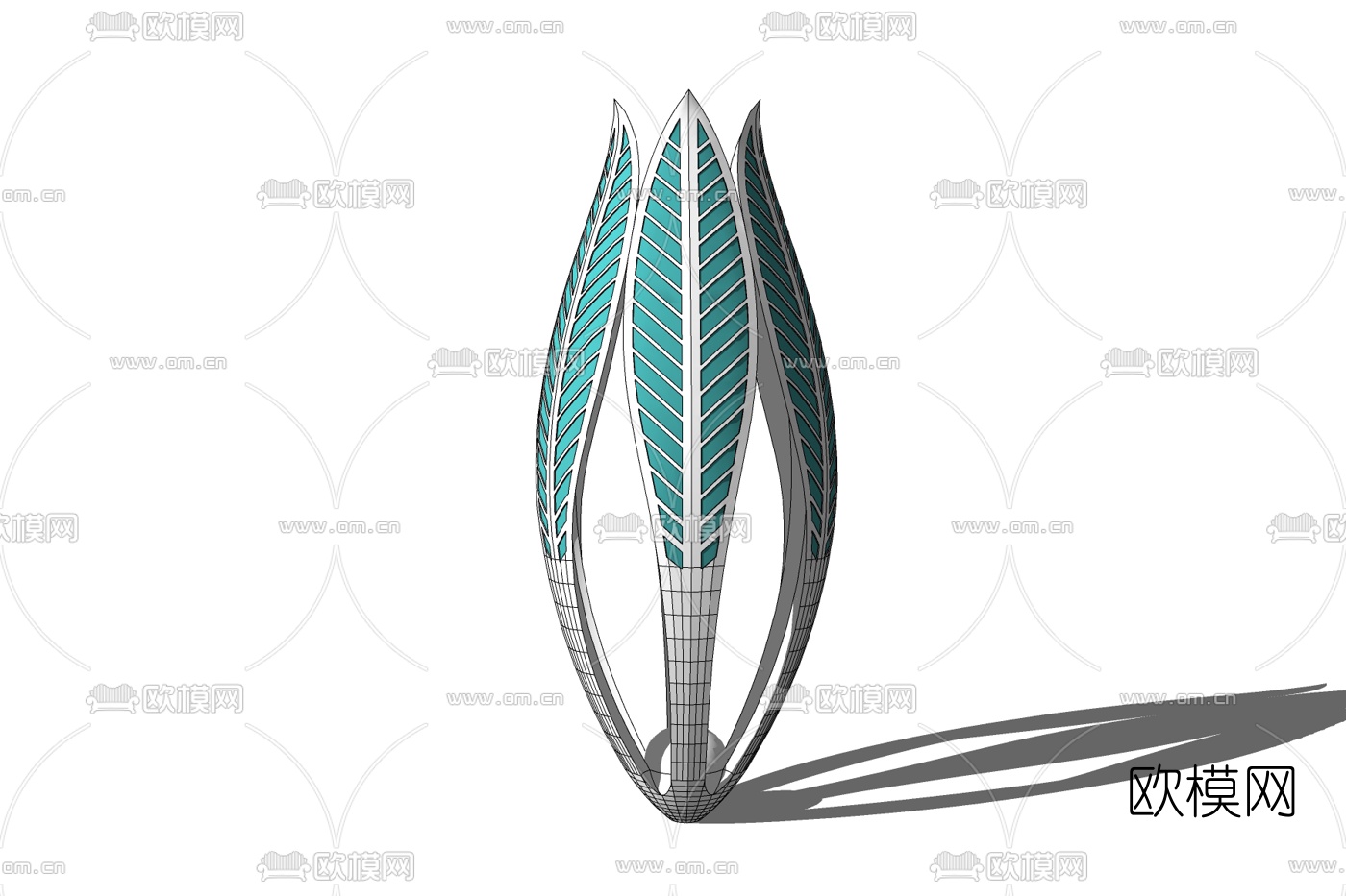 现代雕塑小品免费su模型下载