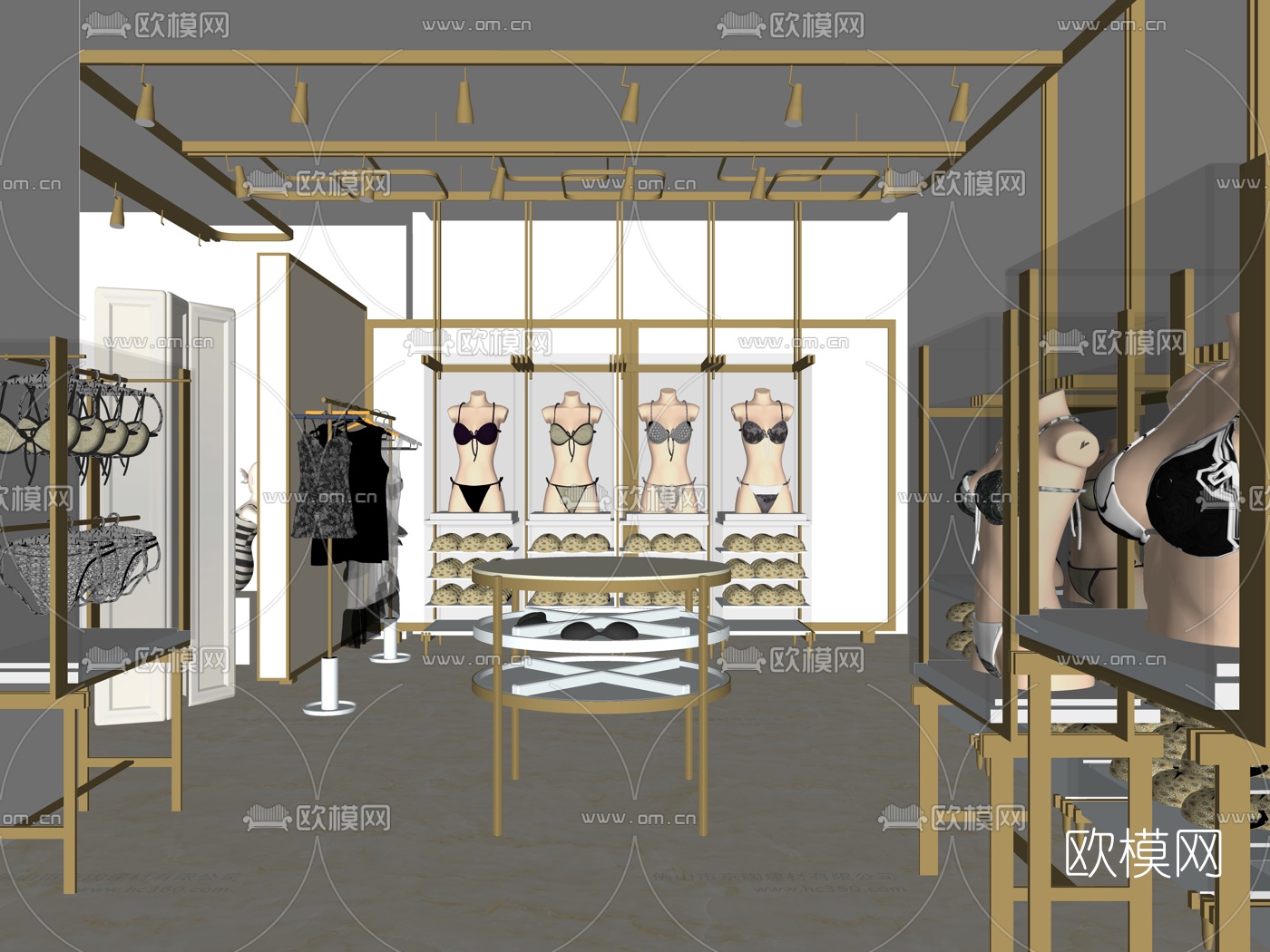 现代女士内衣专卖店su模型