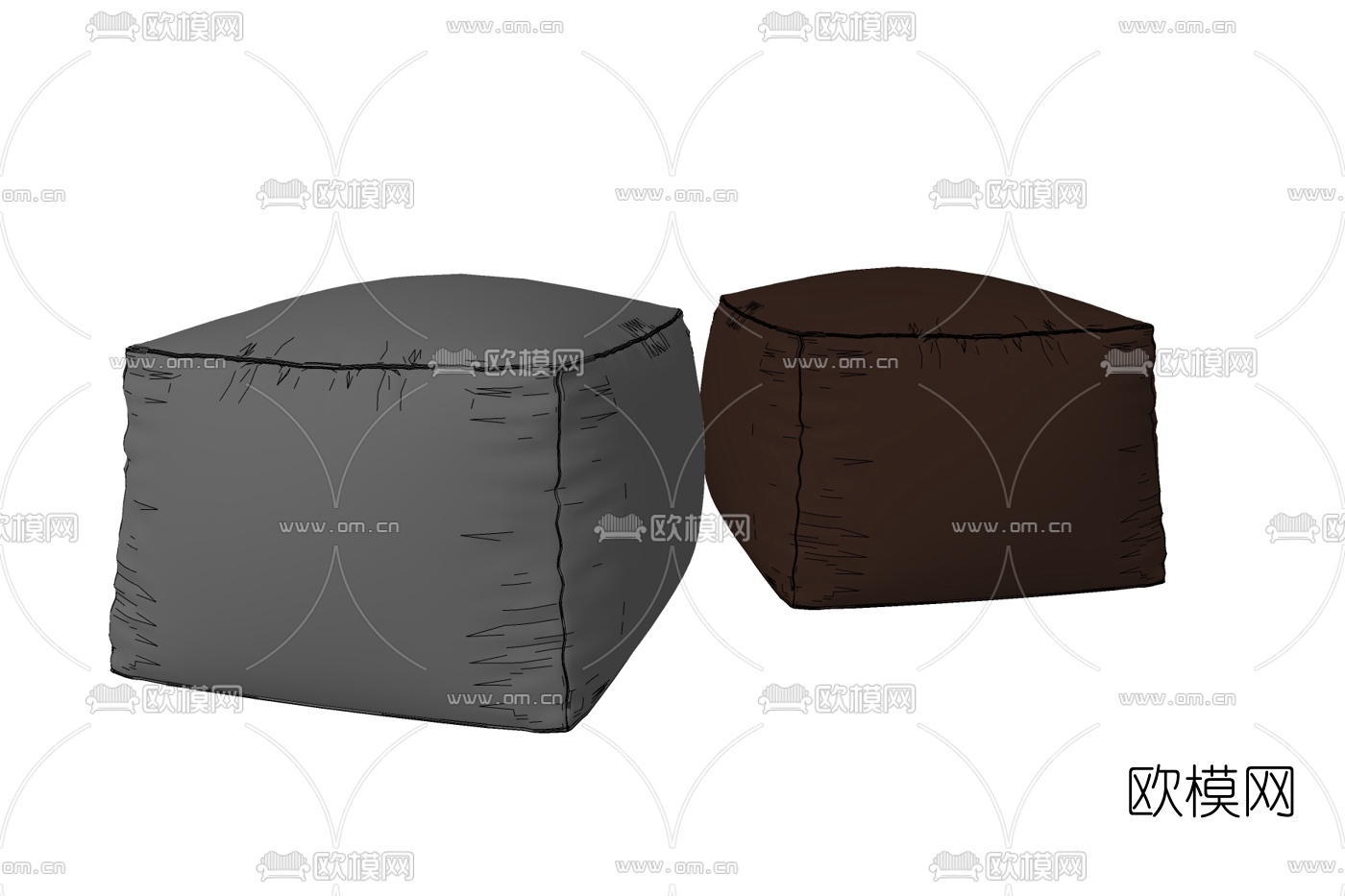 现代懒人沙发免费su模型下载