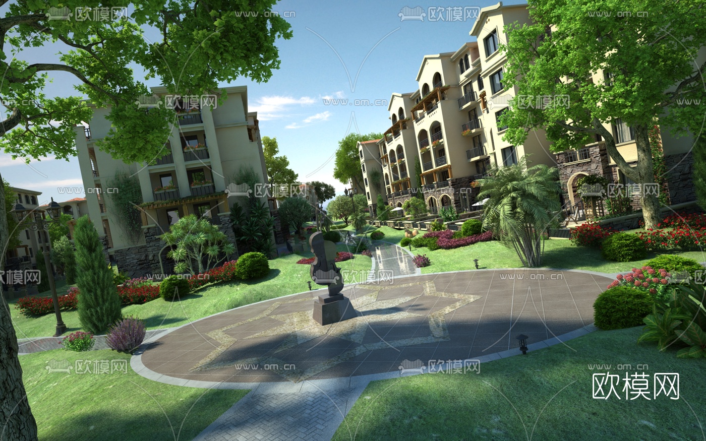 园林景观3d模型下载-3dmax模型免费下载-欧模网