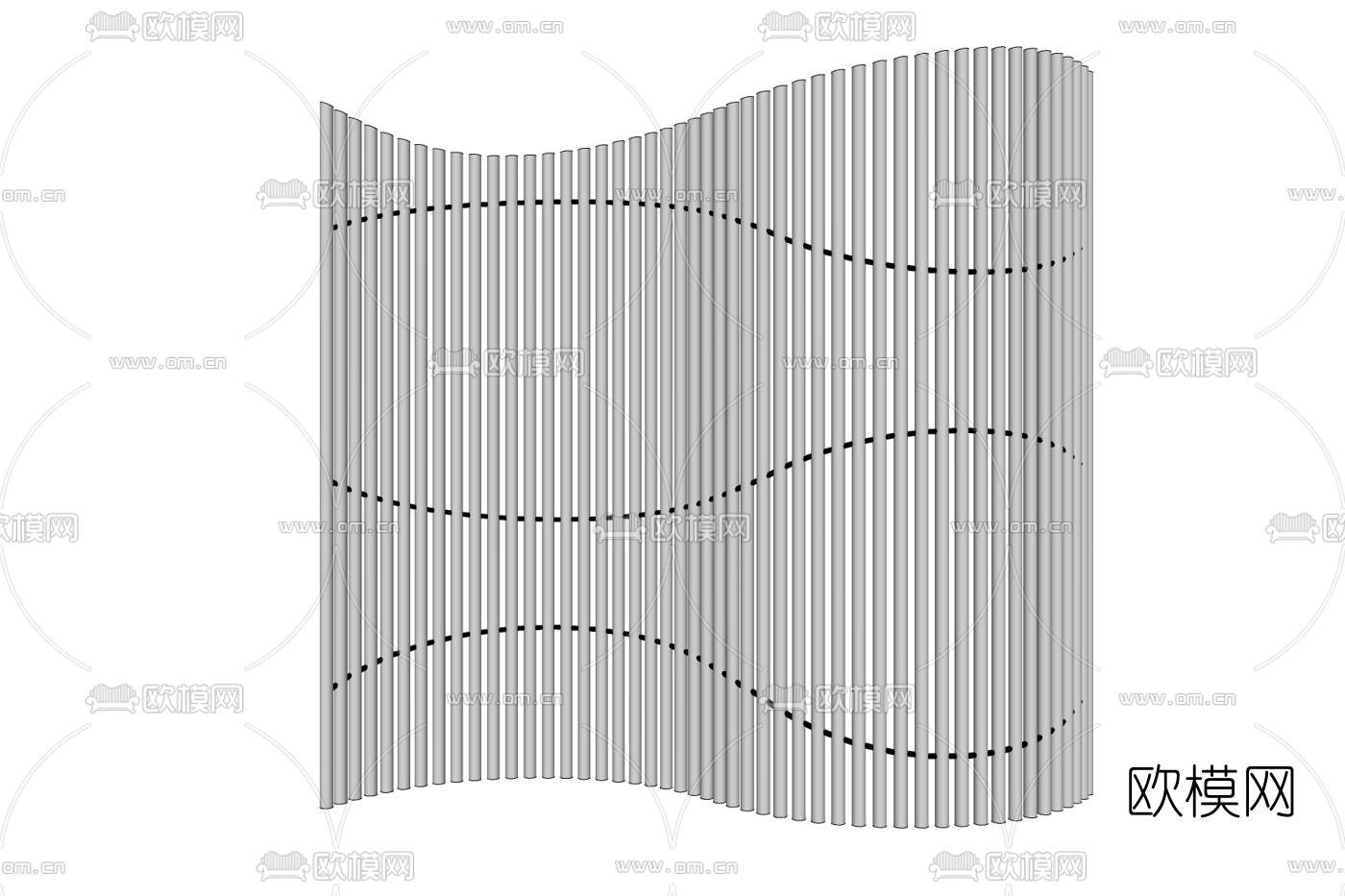 现代屏风免费su模型下载