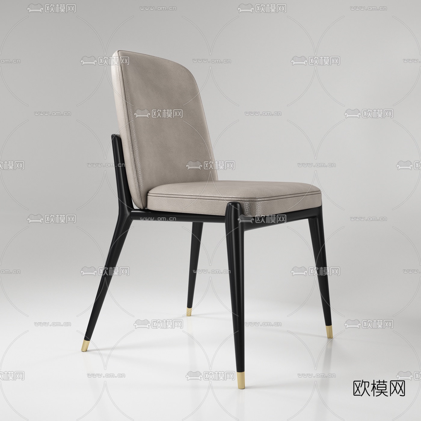 现代皮革单椅3d模型