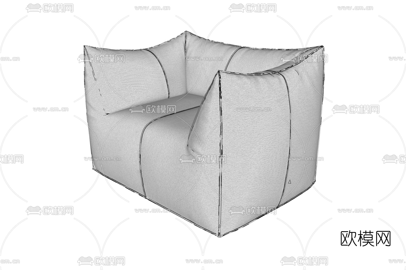 现代懒人沙发免费su模型下载