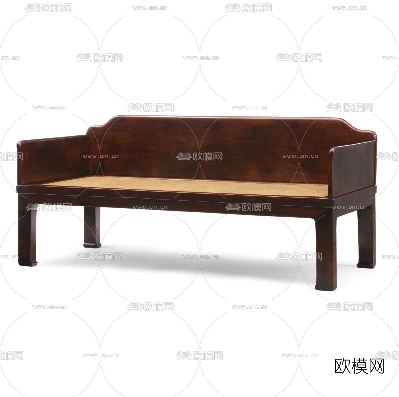中式实木罗汉床3d模型