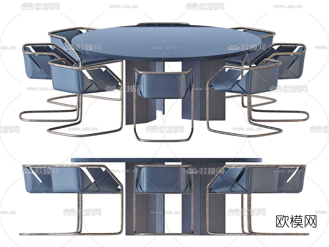 现代餐桌椅3d模型