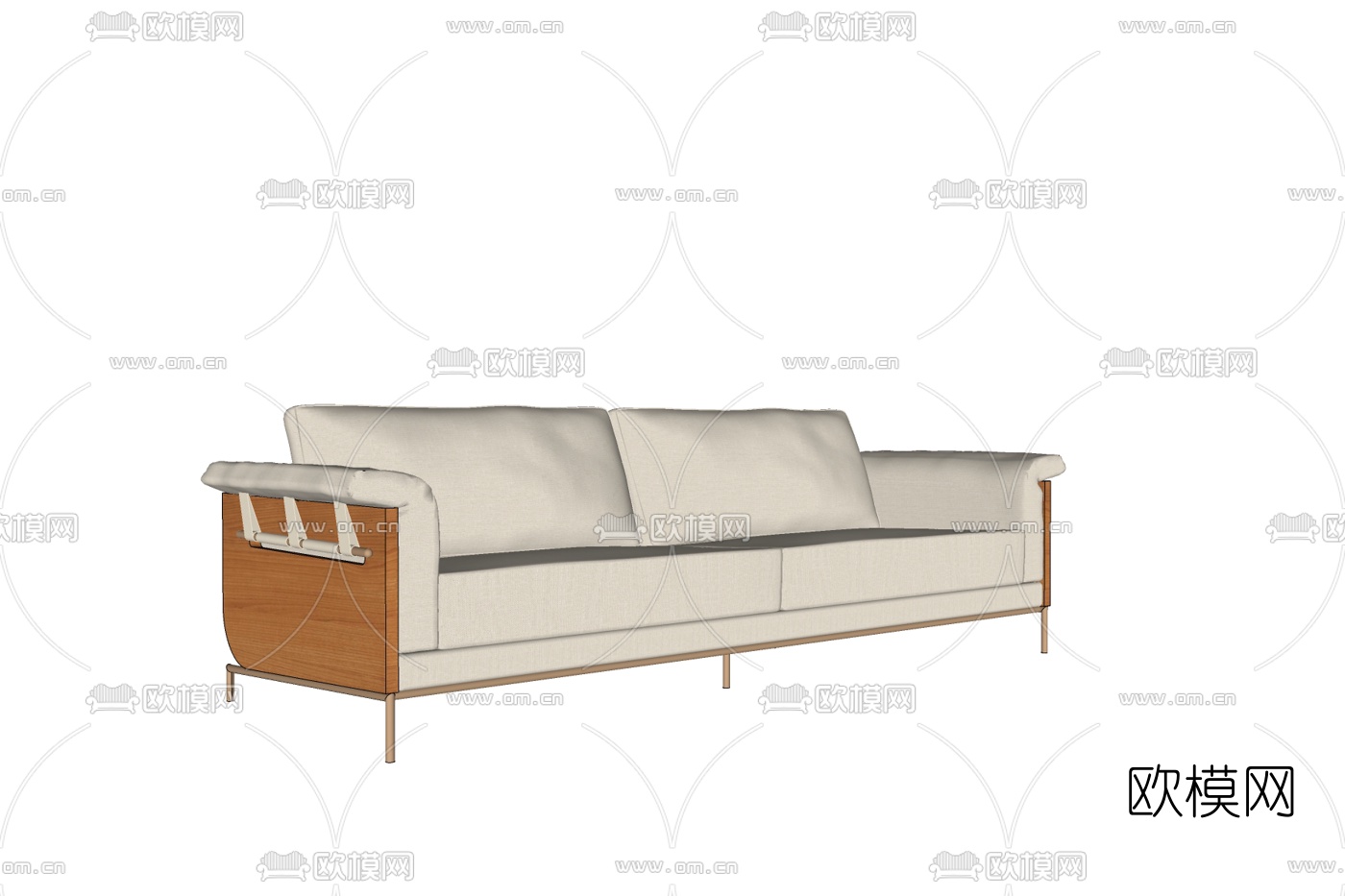 现代多人沙发免费su模型下载