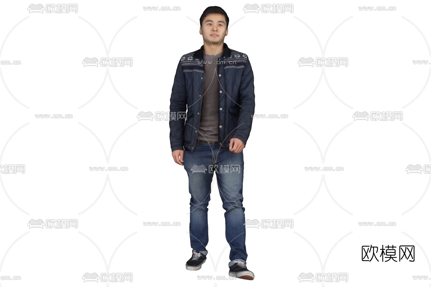 现代站姿男性免费su模型下载