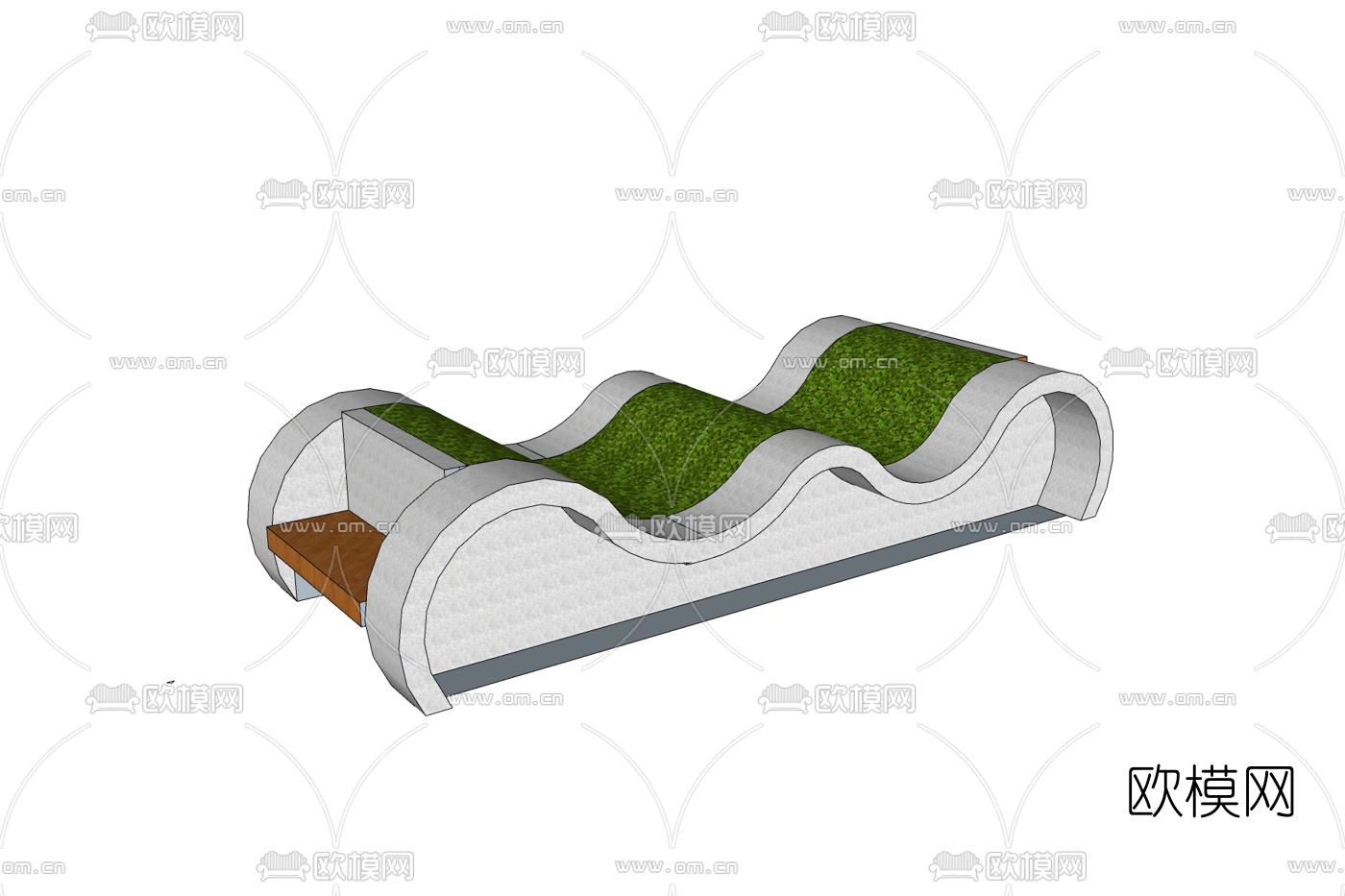 现代公共户外椅免费su模型下载