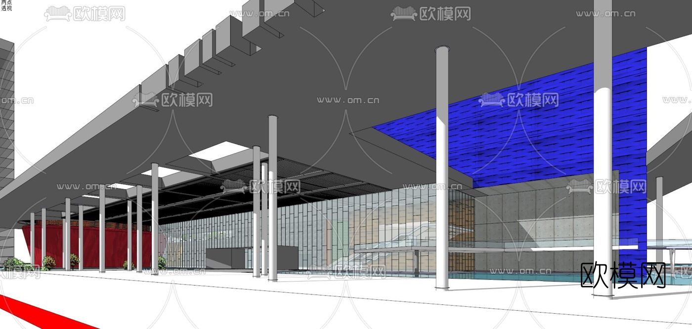 现代科技会馆su模型下载（渲染图7）