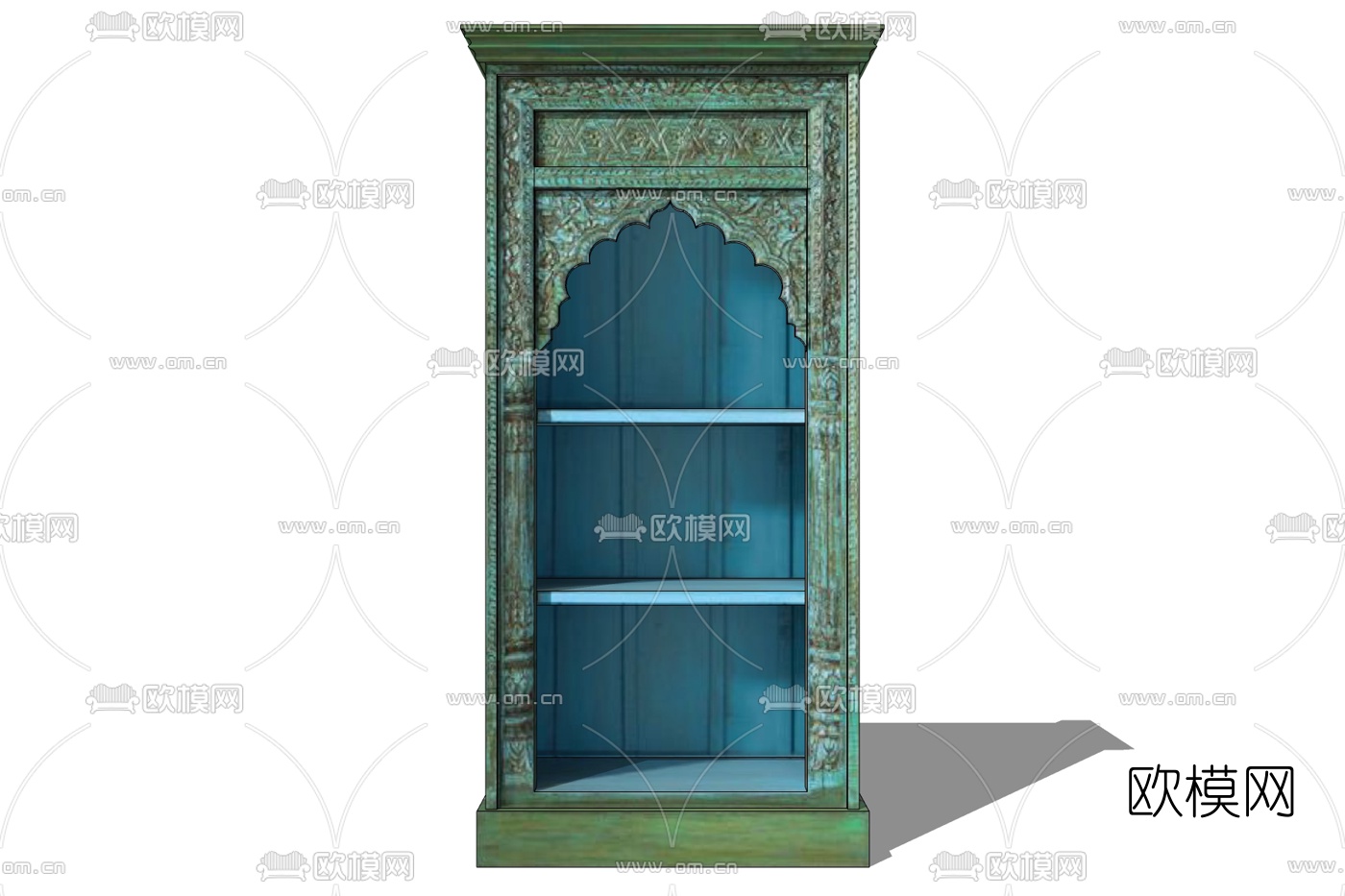 欧式古典书柜免费su模型下载