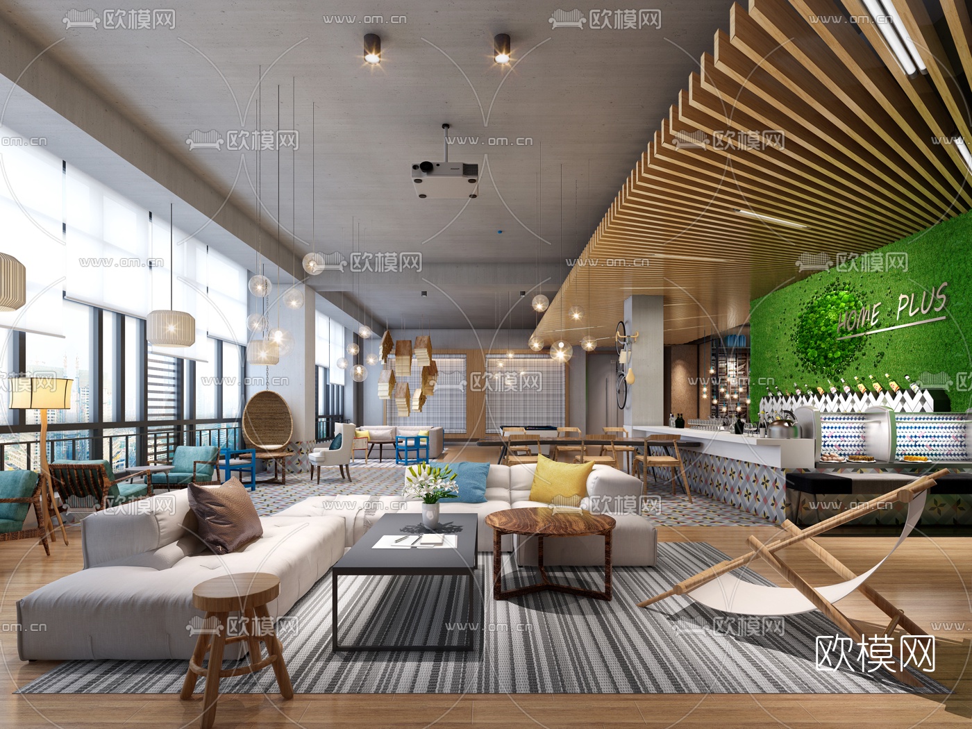 北欧咖啡厅3d模型