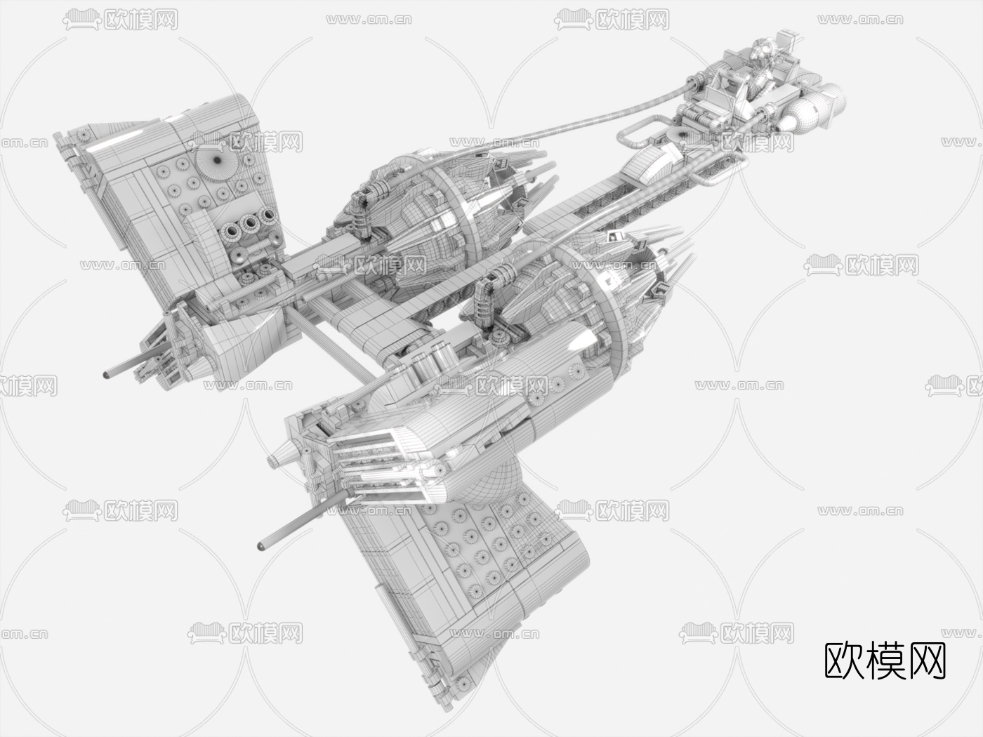现代宇宙飞船玩具3d模型下载（渲染图6）