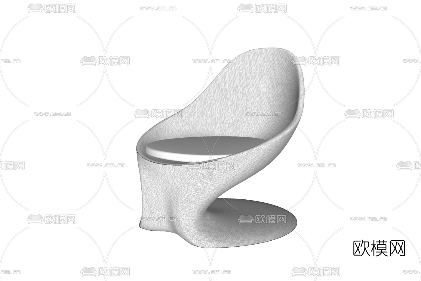 现代单人沙发su模型下载